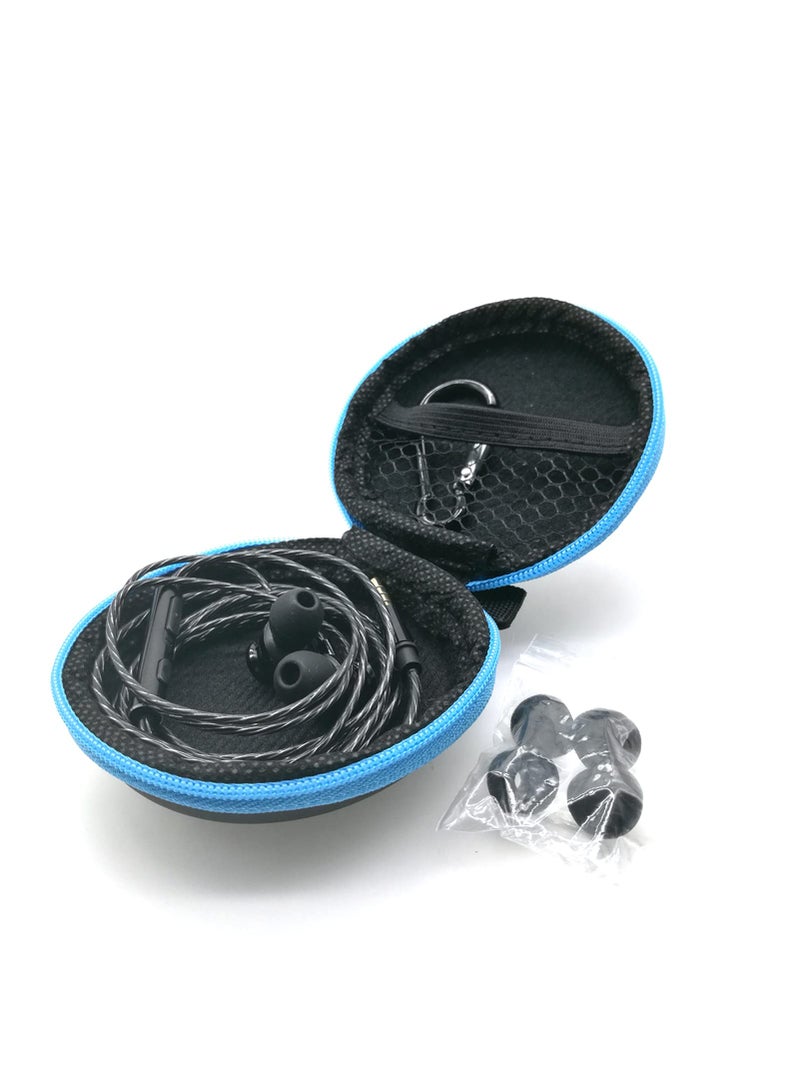 ApexOne Wired Metal in-Ear Earbuds Headphones with MIC &Volume Control and Pocket Case, Crystal Clear Sound Bass Stereo Noise Isolating Earphones (Earbuds, Sky Blue Case and 2 Small Tips Included) - Image 5